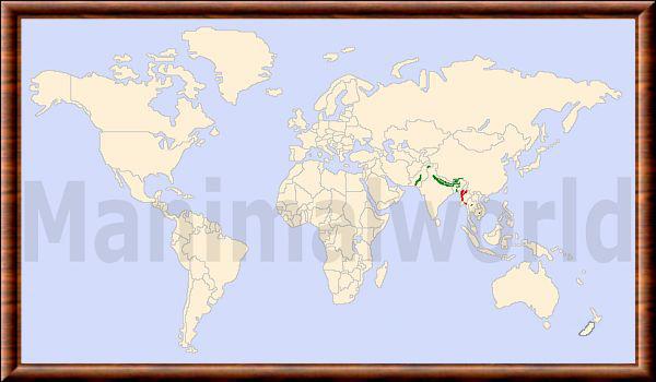 Axis porcinus carte repartition