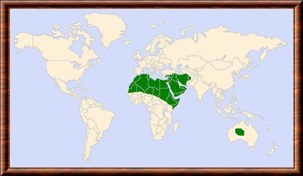 Camelus dromedarius repartition