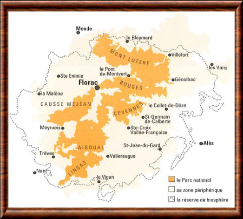 Cévennes carte