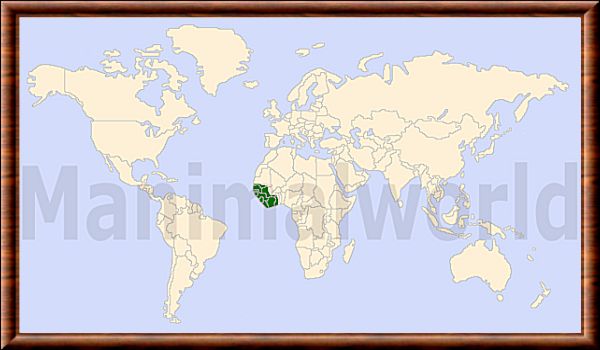 Genetta pardina range map