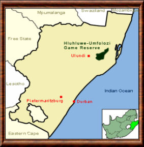 Hluhluwe-Umfolozi carte