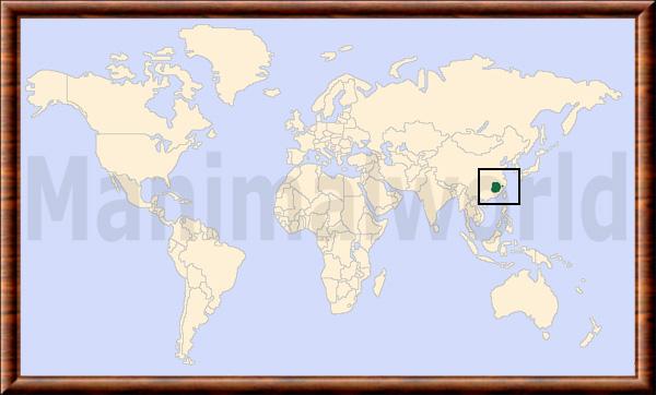 Muntiacus crinifrons carte de repartition