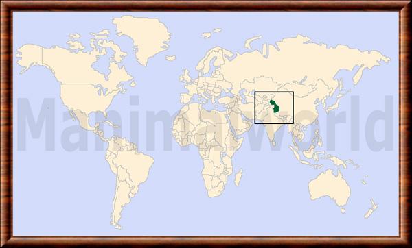 Muntjac de Reeves carte de repartition