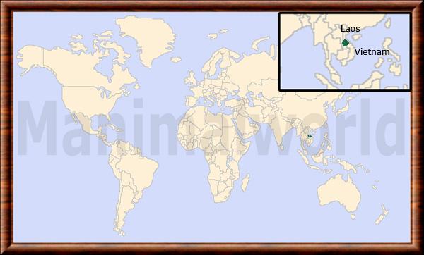 Muntjac du Truong Son carte de repartition