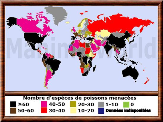 Poisson carte especes menacees