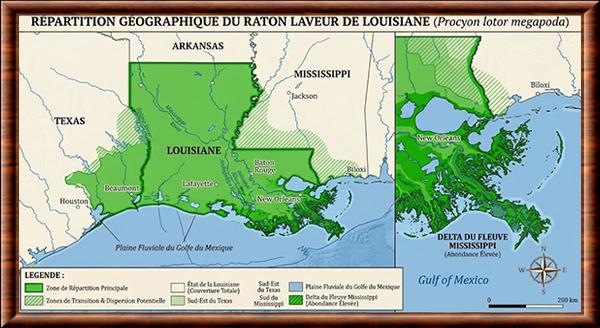 Procyon lotor megalodous distribution